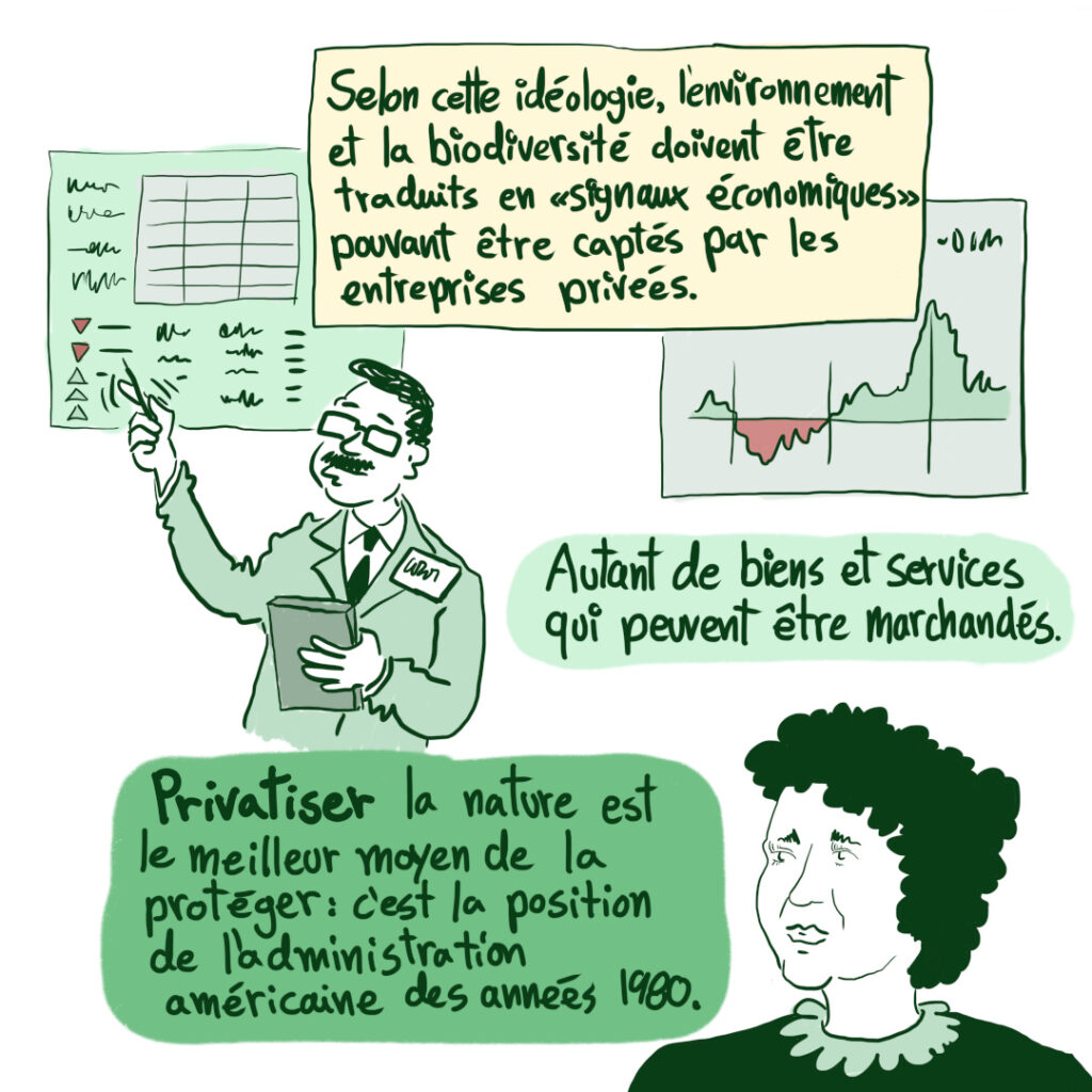 Case de BD sur la privatisation de la biodiversité.